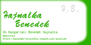 hajnalka benedek business card